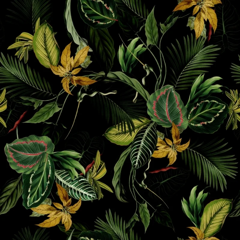 Tropical-Dark-Green-Flores-tropicales-verde-grisaceo-10151-TD1